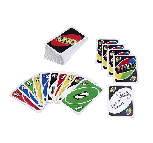 Mattel Uno Card Game, Classic Family Fun, 112-Card Deck with Special Action Cards