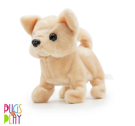 Rowan Fuzzbuzz Ms Chili The Chihuahua Walking Dog Stuffed Toy, Cute Plushie