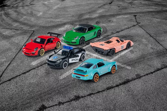 Majorette Licensed Porsche 5 Pieces Gift pack