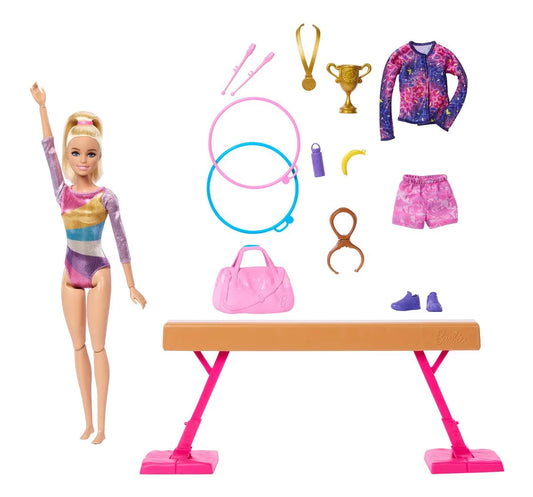 Barbie Gymnastics Doll & Accessories, Playset with Blonde Fashion Doll