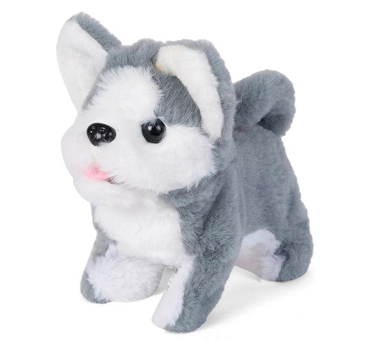 Rowan Fuzzbuzz Milo Walking Dog Stuffed Toy, Cute Plushie