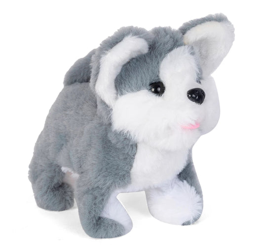 Rowan Fuzzbuzz Milo Walking Dog Stuffed Toy, Cute Plushie