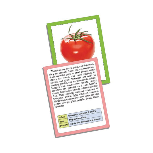 Creative's Discover Vegetables, Jumbo Flash Cards, Useful Facts & Information About Each Vegetables