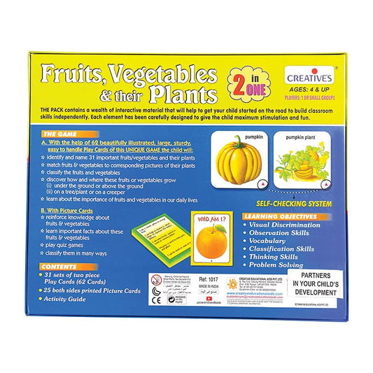 Creatives Fruits, Vegetables & Their Plants 2 in 1