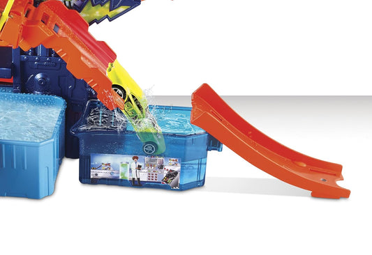 Hot Wheels Metal Shifters Color Splash Science Lab with 1:64 single Color Shifter Car CCP76