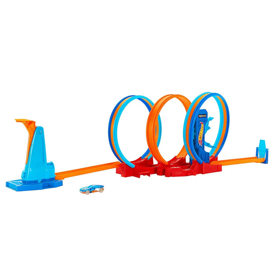 Hot Wheels Ultra Hots Loop Madness TrackSet with 3 Loops and 1 Hot Wheels Car HPX93