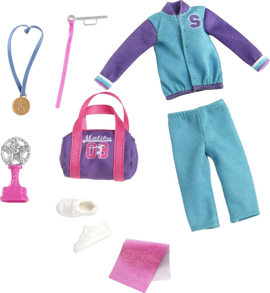 Barbie Team Stacie Doll and Gymnastics Playset with Spinning Bar and 7 Themed Accessories