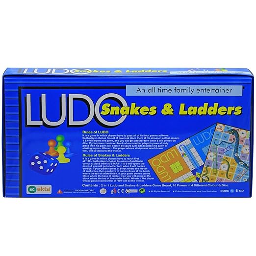 Ekta MAGNETIC LUDO & SNAKES LADDERS Board Game
