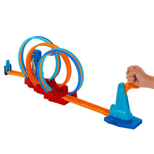 Hot Wheels Ultra Hots Loop Madness TrackSet with 3 Loops and 1 Hot Wheels Car HPX93