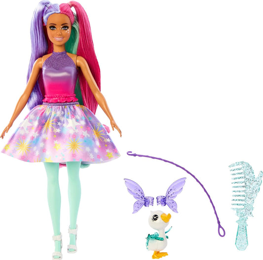 Barbie A Touch of Magic Doll & Accessories, The Glyph with Fantasy Outfit, Pet, Leash & Styling Accessories