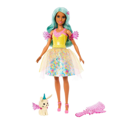 Barbie A Touch of Magic Doll & Accessories, Teresa with Fantasy Outfit, Pet, Leash & Styling Accessories