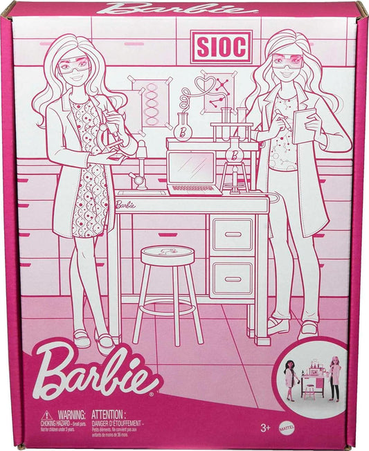 Barbie Science Lab Playset with 2 Dolls, Lab Bench and 10+ Accessories, 2 Fashion Dolls, 10+ STEM Themed Accessories & More
