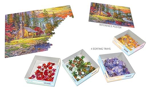 Frank The Lakehouse Jigsaw Puzzle, 750 Piece Jigsaw Puzzles for Adults & Kids
