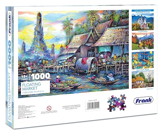 Frank Floating Market Jigsaw Puzzle (1000 Pieces) for Adults and Kids