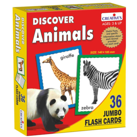 Creative's Discover Animals- Jumbo Flash cards