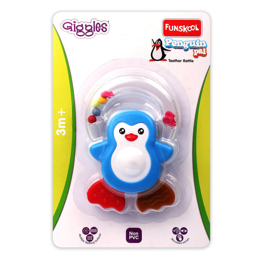 Giggles Penguin Pal Teether Ratle