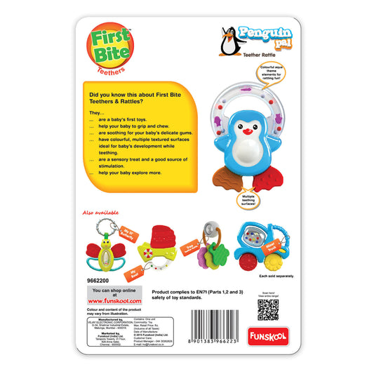Giggles Penguin Pal Teether Ratle