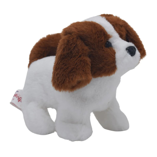 Rowan Fuzzbuzz Leo Walking Dog Stuffed Toy, Cute Plushie