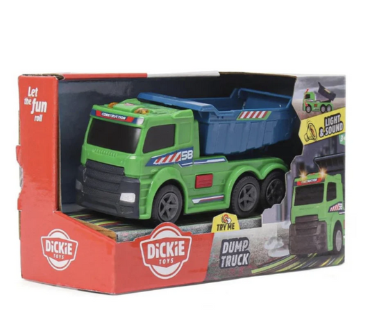 Dickie Toys Dump Truck, Light & Sound Vehicle for Kids