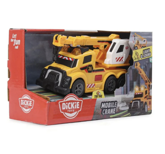 Dickie Toys Mobile Crane, Light & Sound Vehicle for Kids