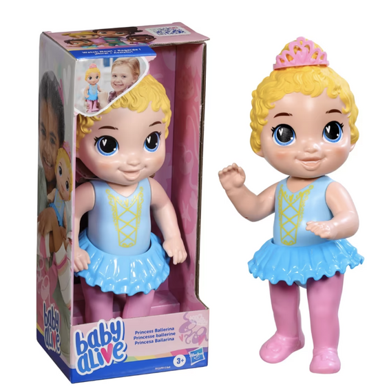 Baby Alive Princess Ballerina Blonde Hair Baby Doll, 10.25 Inches