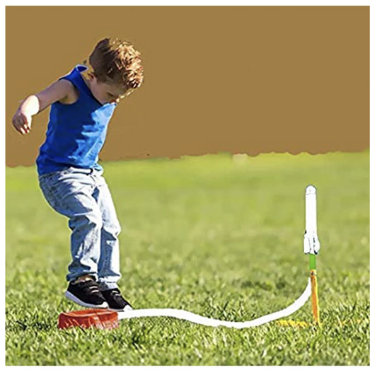 Ekta Jump Rocket Stomp Launcher and 3 Foam Tipped Rockets