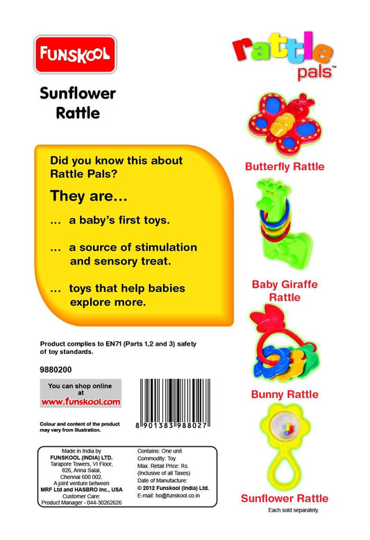 Giggles Sunflower Rattle