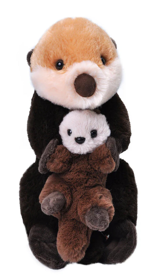 Wild Republic MOM & BABY SEA OTTER Stuffed Animal