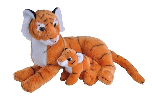 Wild Republic MOM & BABY TIGER Stuffed Animal
