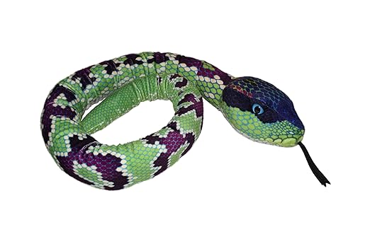 Wild Republic SNAKE GREEN & PURPLE Stuffed Animal