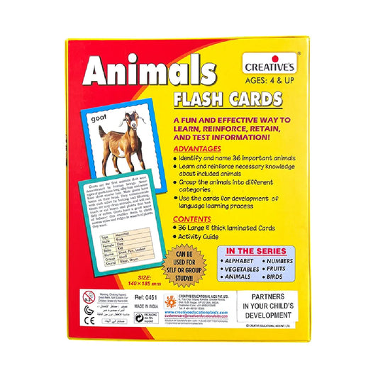 Creative's Discover Animals- Jumbo Flash cards