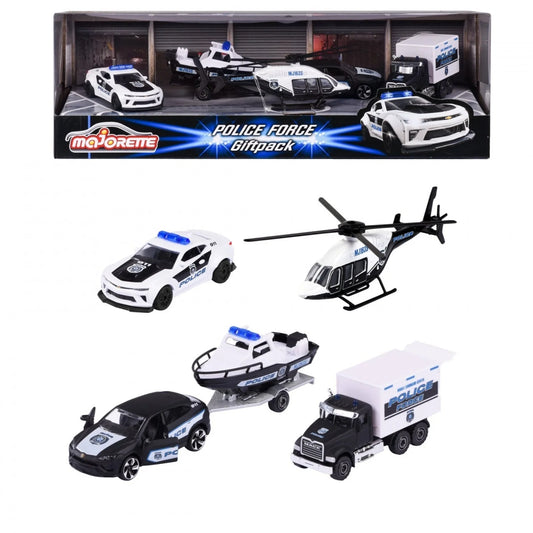 Majorette Police Force 5 Vehicles Giftpack Licensed Diecast Cars