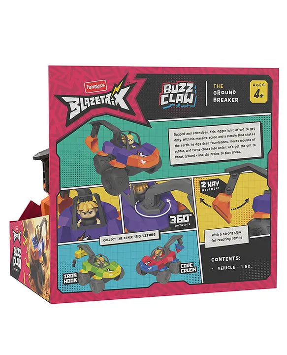 Funskool Blazetrix Buzz Claw, Friction Construction Toy Vehicle