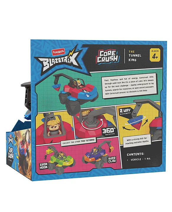 Funskool Blazetrix Core Crush, Friction Construction Toy Vehicle