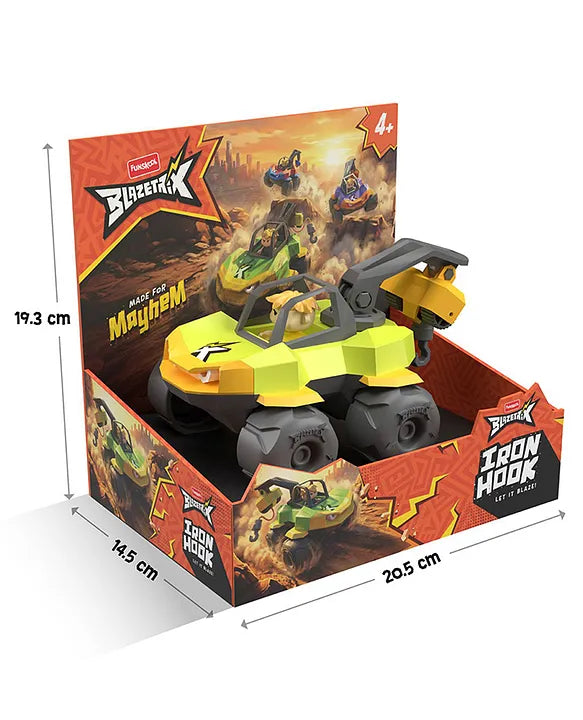 Funskool Blazetrix Buzz Iron Hook, Friction Construction Toy Vehicle