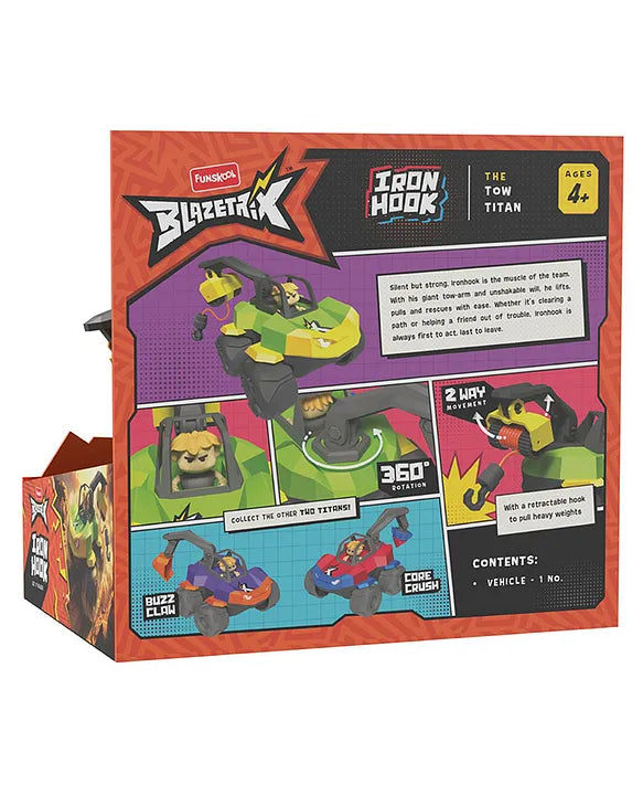 Funskool Blazetrix Buzz Iron Hook, Friction Construction Toy Vehicle