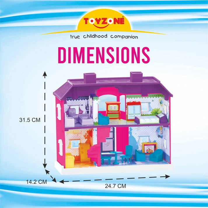 Toyzone Disney Princess Doll House For Girls 24 pcs