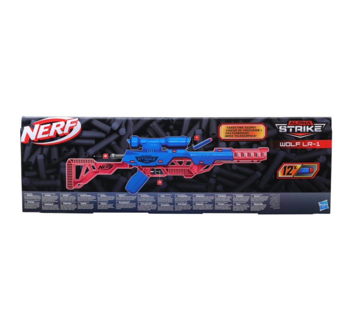 NERF Alpha Strike Wolf LR-1 Toy Blaster with Targeting Scope