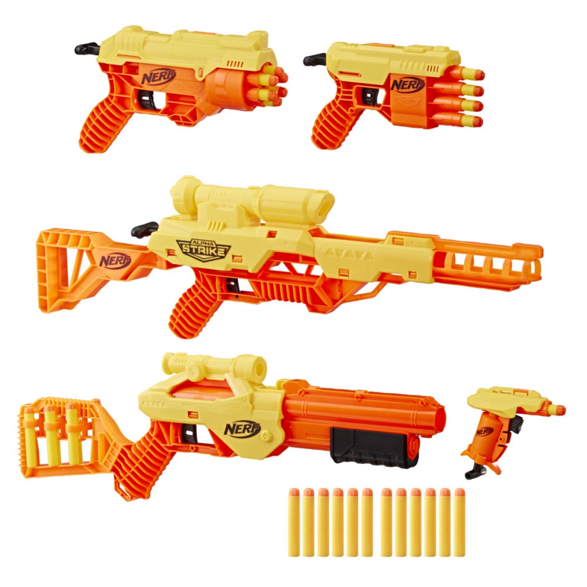 Nerf Alpha Strike 35-Piece Alpha Strike Ultimate Mission Pack, Multicolor