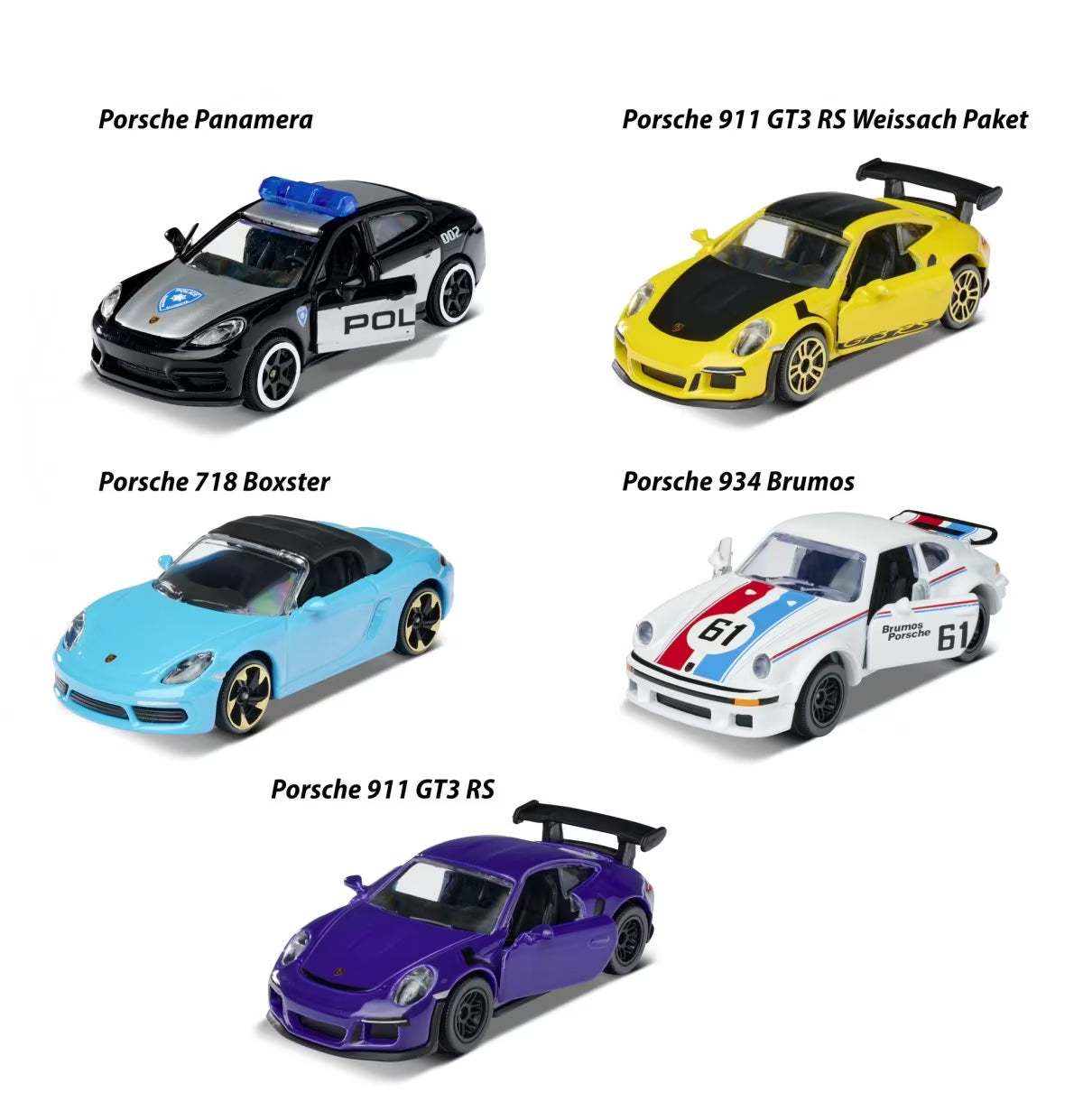 Majorette Licensed Porsche 5 Pieces Gift pack