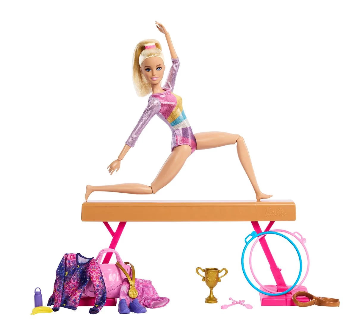 Barbie Gymnastics Doll & Accessories, Playset with Blonde Fashion Doll
