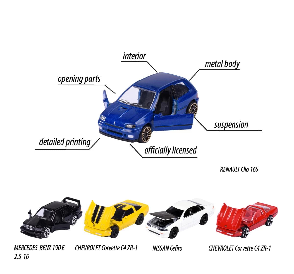 Majorette Youngster 90's 5 Piece Gift Pack Licensed Diecast Cars