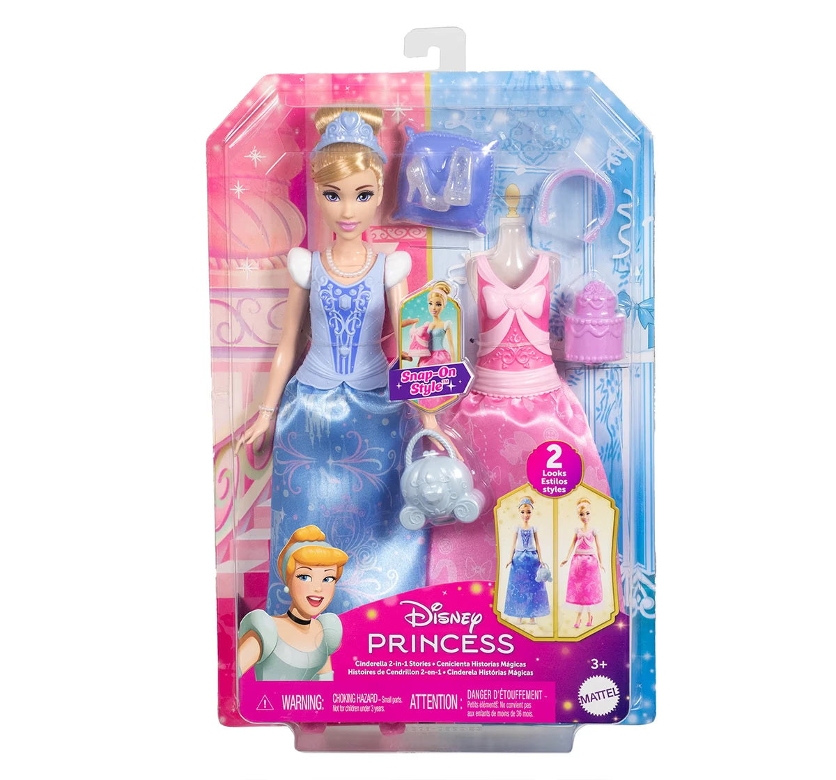 Disney Princess Fashion Storytelling Doll 2 in 1Assortment