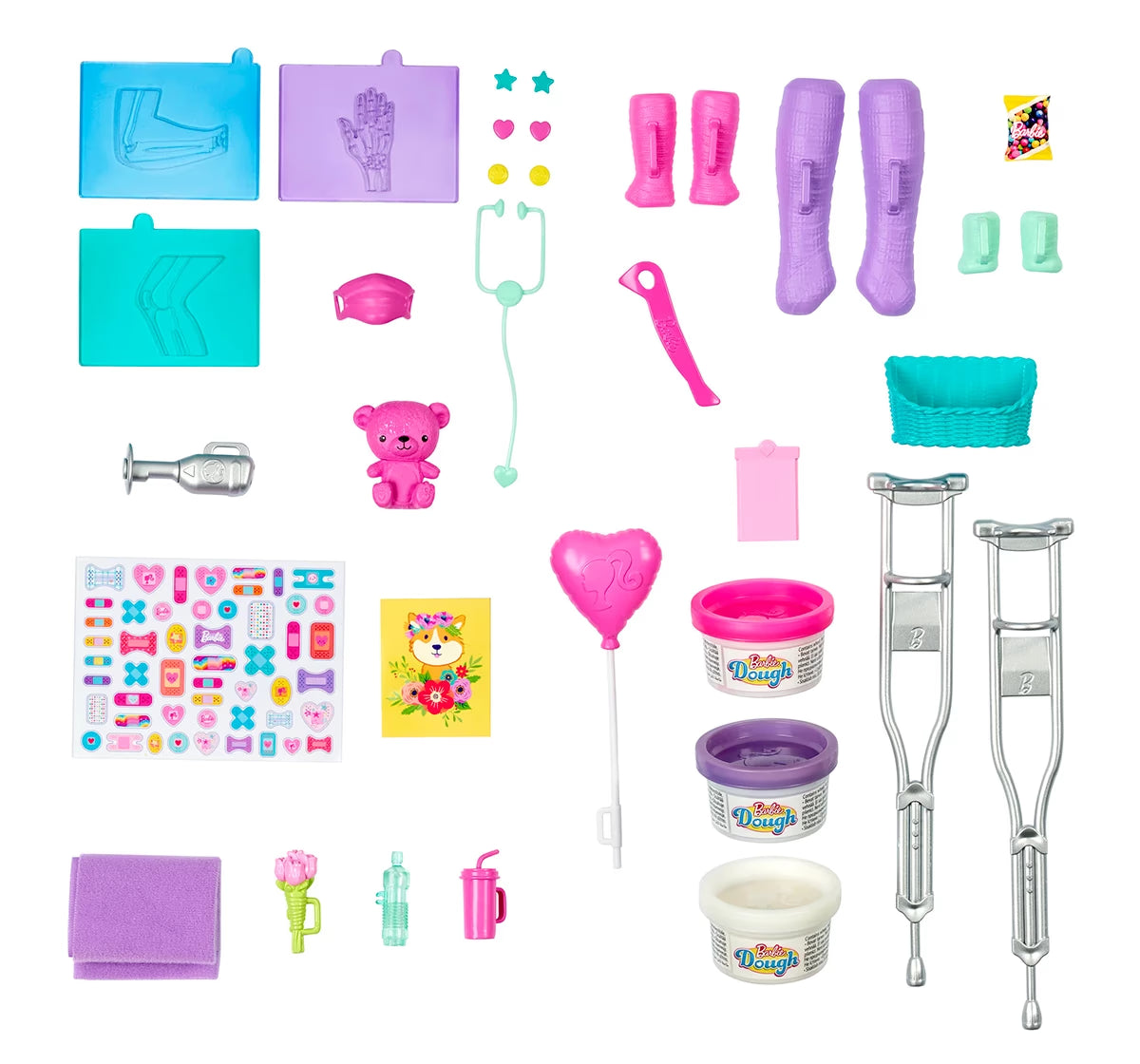 Barbie Fast Cast Clinic Playset With Brunette Doctor Doll