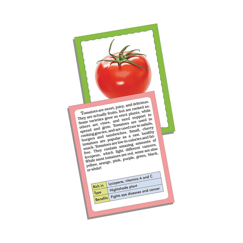 Creative's Discover Vegetables, Jumbo Flash Cards, Useful Facts & Information About Each Vegetables