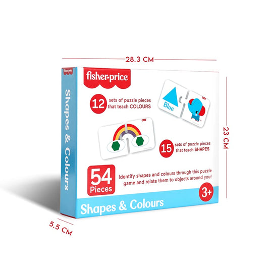 Fisher Price Shapes & Colours - 54 Pieces Jigsaw Puzzles, Colours & Shapes Learning & Development Puzzles