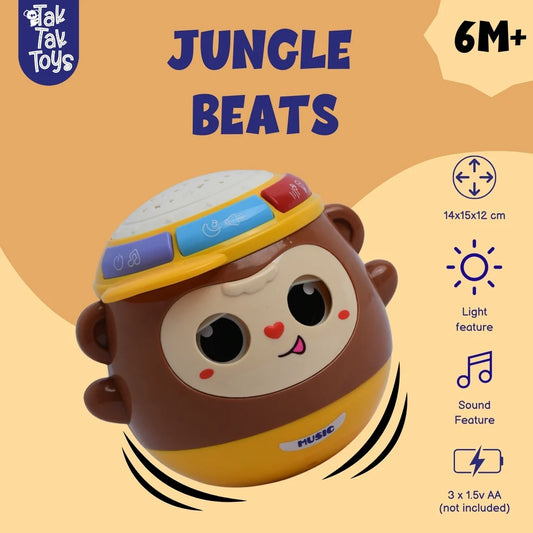 Tak Tak Toys Jungle Beats - Musical Monkey Toy with Lights