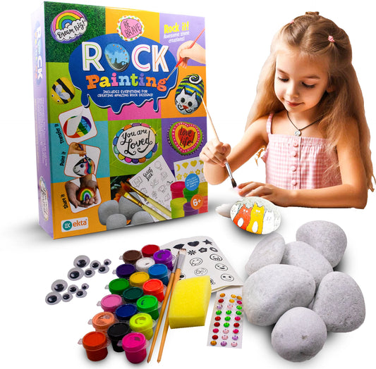 Rock Painting Kit Craft Set, Fun and Educational DIY Art & Craft Kit