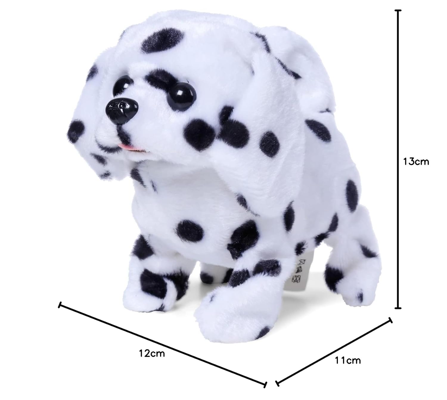 Rowan Fuzzbuzz Ms. Spotty Walking Dog Stuffed Toy, Cute Plushie