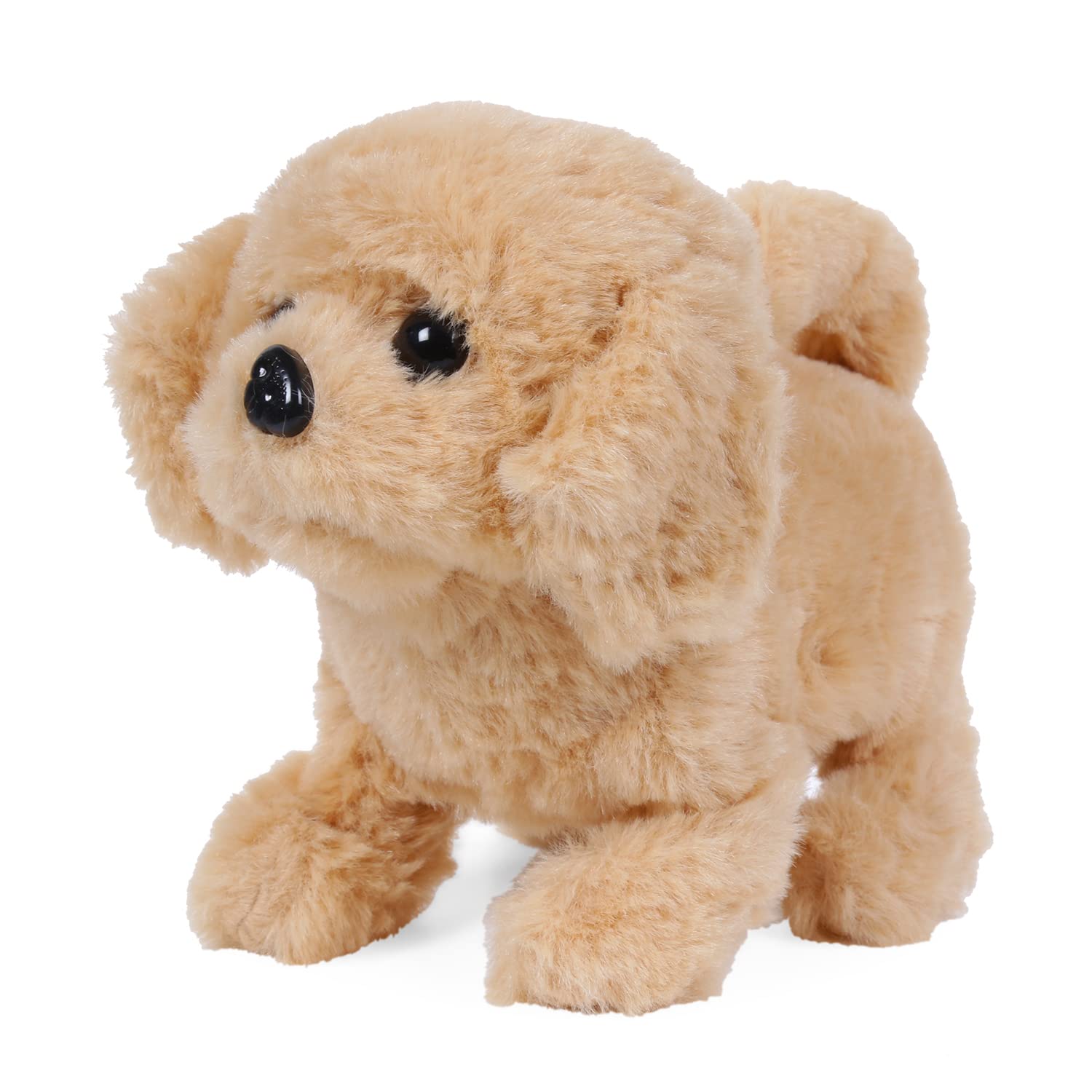 Rowan Fuzzbuzz Goldie Walking Dog Stuffed Toy, Cute Plushie